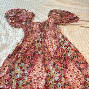 Floral Puff Sleeve Dress